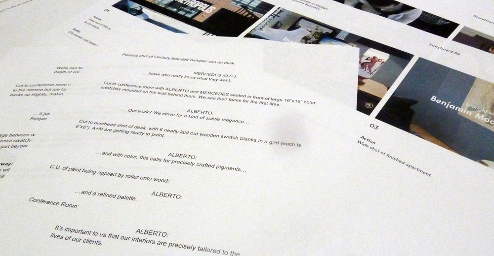 Scripts and Story Boards